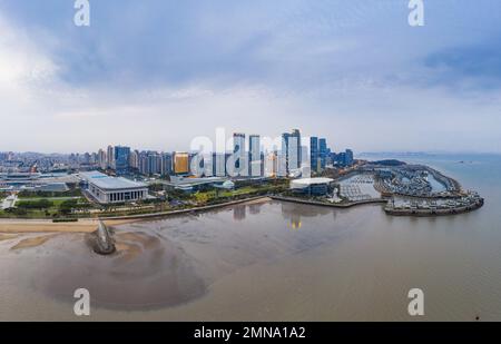 Vous aurez une vue panoramique de xiamen entier Banque D'Images