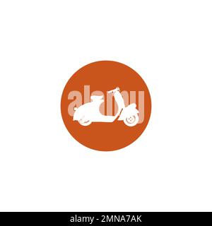 modèle de conception d'illustration vectorielle d'icône de scooter. Banque D'Images