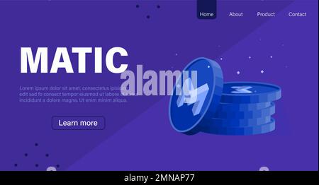 PAGE de mise en page MATIC. Bannière Web Illustration de Vecteur