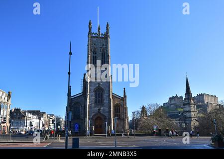 Edinburgh, Écosse, Royaume-Uni, 30 janvier 2023. Vue générale de l'église épiscopale écossaise de Saint-Jean. credit sst/alamy nouvelles en direct Banque D'Images