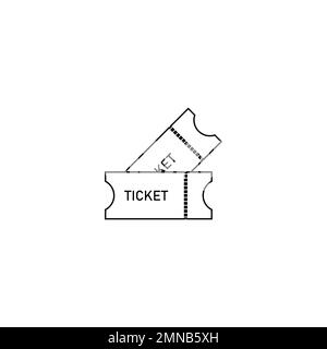 Illustration vectorielle d'icône de ticket conception simple Banque D'Images