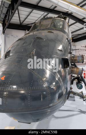 Yeovilton.Somerset.United Kingdom.23 octobre 2022.A l'hélicoptère Westland Wessex HAS3 XP142 est exposé au musée du bras aérien de la flotte, dans le Somerset Banque D'Images