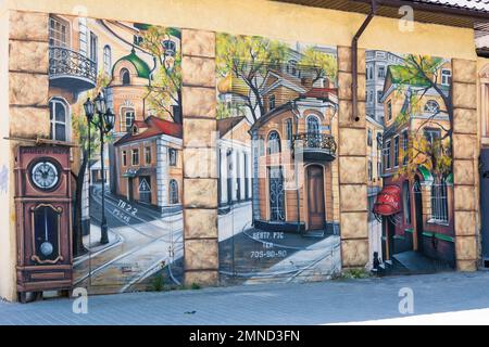 Odessa, Ukraine - APR 27, 2019: La beauté pittoresque des quartiers pauvres d'Odessa, Ukraine Banque D'Images