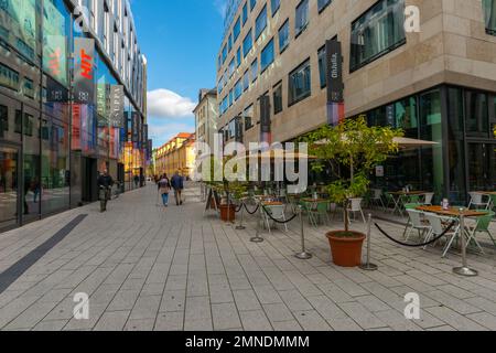 Zone commerçante Exqisite Dorothée quartier, centre-ville, Stuttgart, Bade-Wurtemberg, Allemagne du Sud, Europe centrale Banque D'Images