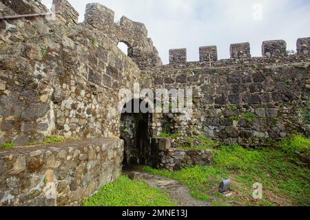 Ancienne forteresse médiévale byzantine Gonio Aphsaros, Batumi, Géorgie. Banque D'Images