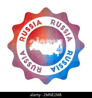 Logo poly bas Russie. Logo coloré de voyage dégradé du pays dans un style géométrique. Illustration de Vecteur