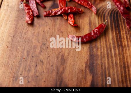 Chili de Arbol. Ce puissant Chili mexicain peut être utilisé frais, en poudre ou séché pour la préparation de salsa et une variété de plats mexicains. Banque D'Images