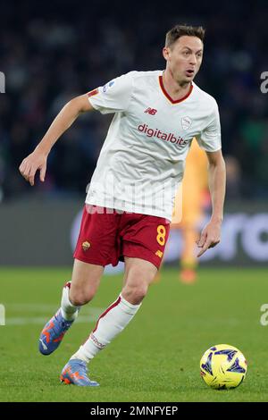 Naples, Italie. 29th janvier 2023. Nemanja Matic of AS Roma pendant la série Un match entre Naples et Roma au Stadio Diego Armando Maradona, Naples, Italie, le 29 janvier 2023. Credit: Giuseppe Maffia/Alay Live News Banque D'Images