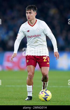 Naples, Italie. 29th janvier 2023. Paulo Dybala d'AS Roma pendant la série Un match entre Naples et Roma au Stadio Diego Armando Maradona, Naples, Italie, le 29 janvier 2023. Credit: Giuseppe Maffia/Alay Live News Banque D'Images