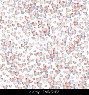 Fond de coeur. Coeurs polygonaux rouges et bleus dans le style diamant. Fond de cœur poly bas. Illustration vectorielle à la mode. Illustration de Vecteur