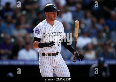 Pittsburgh Pirates designated hitter Daniel Vogelbach (19) in the third  fourth fifth sixth seventh eighth ninth inning of a baseball game Sunday,  July 17, 2022, in Denver. (AP Photo/David Zalubowski Stock Photo - Alamy