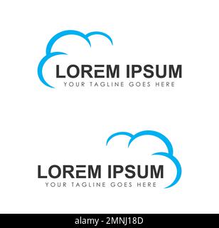 Logo Cloud icône Vector Illustration du signe sur fond blanc isolée Illustration de Vecteur