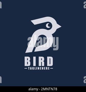Logo Bird B - modèle de logo Vector Illustration de Vecteur
