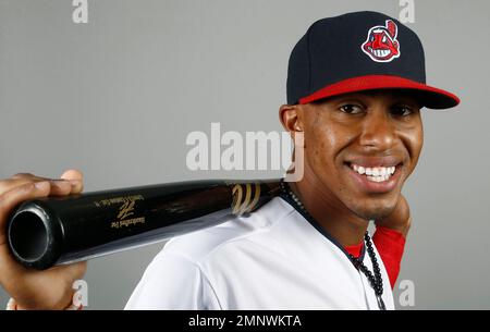 Cleveland Indians' Francisco Lindor poses with his teams baseball jersey  during the Premier League match at Anfield, Liverpool Stock Photo - Alamy