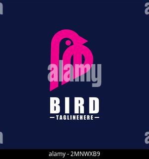 Logo Bird B - modèle de logo Vector Illustration de Vecteur