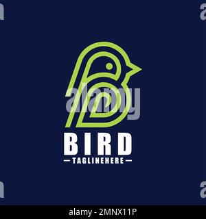 Logo Bird B - modèle de logo Vector Illustration de Vecteur
