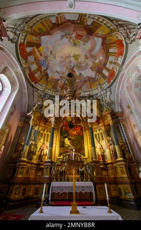 Budapest, Hongrie. Intérieur de l'église de Saint-Michel de l'intérieur de la ville de Budapest Banque D'Images