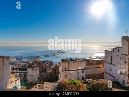 Port de pêche en bas de la Casbah, Afrique du Nord, Alger, Algérie Banque D'Images