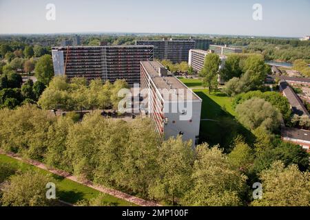 Galerie Flats dans la banlieue d'Arnhem Malburgen, pays-Bas Banque D'Images