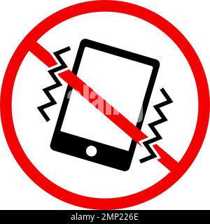 Icône de mise en sourdine du smartphone. Icône du mode Silence. Vecteur modifiable. Illustration de Vecteur