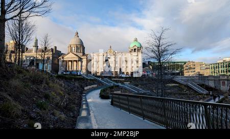 Théâtre de sa Majesté et statue de William Wallace, Aberdeen Banque D'Images