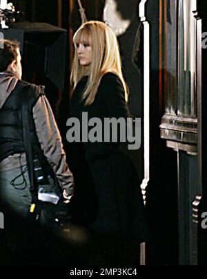 Exclusif !! Kate Hudson et Anne Hathaway photographent une scène pour Bride Wars. Boston, Ma. 4/24/08. Banque D'Images