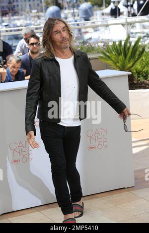 Iggy Pop au photohall « Gimmie danger » qui se tient au Palais des Festivals et des Congrès de Cannes pendant le Festival International du film de Cannes 69th, en France. 19th mai 2016. Banque D'Images