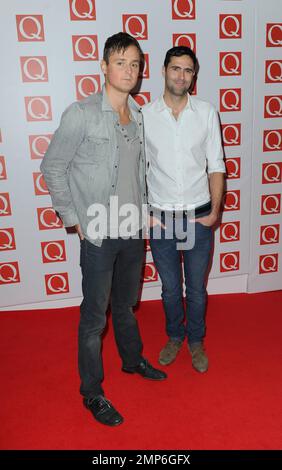 Tom Chaplin et Tim Rice-Oxley aux Q Awards 2012 à l'hôtel Grosvernor. Londres, Royaume-Uni. 22nd octobre 2012. Banque D'Images