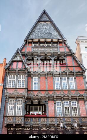 Haus Schmieding , place du marché, Minden, Rhénanie-du-Nord-Westphalie, Allemagne Banque D'Images