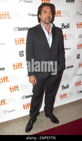 L'acteur Javier Bardem arrive pour la première de 'Biutiful' qui a eu lieu au Winter Garden Theatre pendant le Festival international du film de Toronto 2010. Toronto, ONT. 09/10/10. Banque D'Images