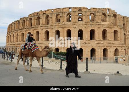 Amphithéâtre de Thysdrus à El Djem en Tunisie Banque D'Images