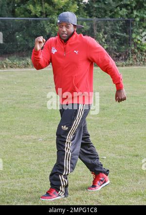 Oritse Williams à l'occasion du dévoilement de l'équipe de célébrités de Richard Branson pour le triathlon Virgin Active London. Londres, Royaume-Uni. 6/7/11. Banque D'Images