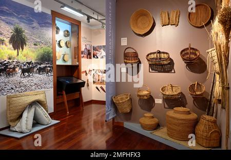 Expositions à l'intérieur du musée du phare de Maspalomas, Latarnia Morska, histoire de la poterie dans l'île, Gran Canaria Banque D'Images