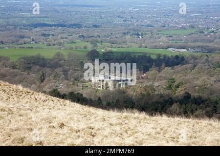 La maison principale à Lyme Park vue de Bowstonegate Cheshire Angleterre Banque D'Images