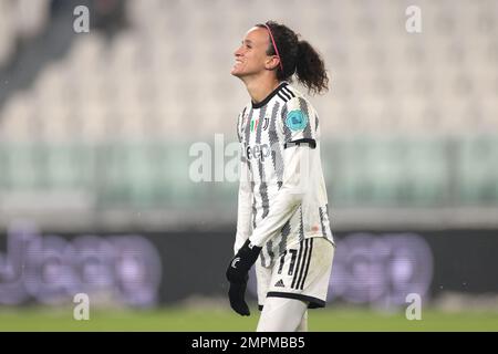 Turin, Italie, le 15th décembre 2022. Barbara Bonansea de Juventus réagit lors du match de l'UEFA Womens Champions League au stade Juventus, à Turin. Le crédit photo devrait se lire: Jonathan Moscrop / Sportimage Banque D'Images