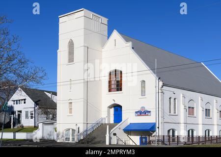 Anacortes, WA, Etats-Unis - 29 janvier 2023; Club croate américain d'Anacortes dans l'ancienne église catholique Sainte Marie Banque D'Images