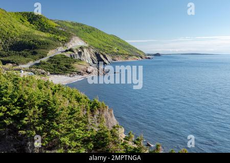 Le Cabot Trail, dans la province maritime canadienne de la Nouvelle-Écosse, est l'une des routes pittoresques les plus célèbres et les plus belles au monde. Banque D'Images