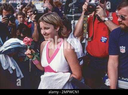 Chris Evert (USA) femmes célibataires Championa t le 1977 US Open tennis. Banque D'Images