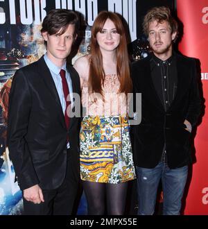 Matt Smith, Karen Gillan et Arthur Darvill lors d'une projection de 'Doctor Who: Asylum of the Daleks' à la BFI Southbank. Londres, Royaume-Uni. 14th août 2012. Banque D'Images