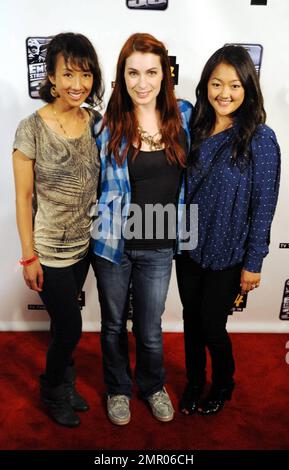 Mo Tancharoen, Felicia Day et Amy Okuda à la fête G4/Lucasfilm Comic-con qui célèbre le 30th anniversaire de l'Empire Strikes Back à l'hôtel Hard Rock de San Diego, CA. 7/22/10. Banque D'Images