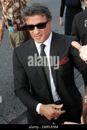 Sylvester Stallone arrive à la première de 'The Expendables 2' à Los Angeles, CA. 15th août 2012. Banque D'Images