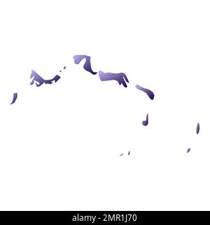 Carte des îles Turks et Caicos. Contour géométrique de pays. Illustration animée du vecteur violet. Illustration de Vecteur