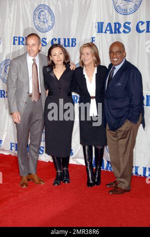 Matt Lauer, Ann Curry, Meredith Vieira et Al Roker assistent au Friars Club 2008 Roast Honoring Matt Lauer à New York, NY 10/24/08. Banque D'Images