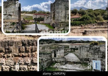 Les ruines de la ville grecque de Velia ou d'Elea (Italie,Cilento,Ascea) où, selon la tradition, les vestiges de l'évangéliste San Matteo ont été trouvés Banque D'Images