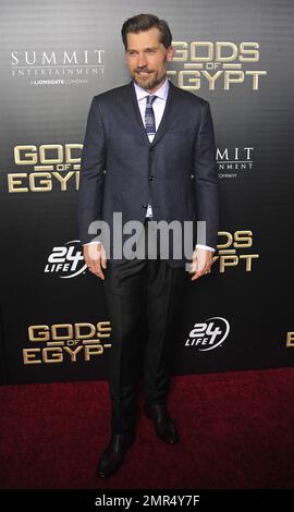 Nikolaj Coster Waldau vu lors de la première de New York de « Gods of Egypt » à AMC Loews Lincoln Square à New York City, New York. 24th février 2016. . Tél. : + Banque D'Images