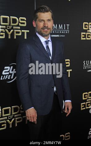 Nikolaj Coster Waldau vu lors de la première de New York de « Gods of Egypt » à AMC Loews Lincoln Square à New York City, New York. 24th février 2016. . Tél. : + Banque D'Images