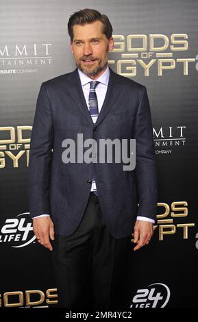 Nikolaj Coster Waldau vu lors de la première de New York de « Gods of Egypt » à AMC Loews Lincoln Square à New York City, New York. 24th février 2016. . Tél. : + Banque D'Images