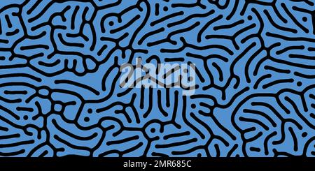 Motif abstrait sans couture biologique en noir et blanc Illustration de Vecteur