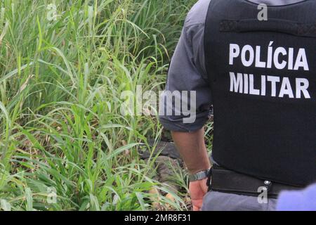 Manaus, Amazonas, Brésil. 31st janvier 2023. (INT) Un adolescent aurait été enlevé et assassiné à Manaus. 31 janvier 2023, Manaus, Amazona, Brésil: Avec sept coups de feu, l'adolescent Bryan Azevedo Dantas, 17 ans, a été trouvé mort mardi (31) matin dans une zone forestière de la section de l'Avenida Oitis, dans le district industriel 2, sur le côté est de Manaus. Le suspect est que le jeune homme a été kidnappé et assassiné dans un règlement possible des scores de trafic de drogue. Le cas sera examiné par le poste de police spécialisé pour les homicides et les enlèvements (DEHS).Credit: Josemar Antunes/Thenews2 (CRE Banque D'Images