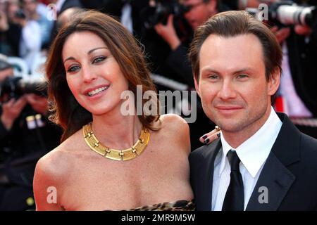 Christian Slater et Tamara Mellon assistent à la première de 'Indiana Jones et du Royaume du crâne de cristal' au Festival de Cannes. Cannes, France. 5/18/08. Banque D'Images